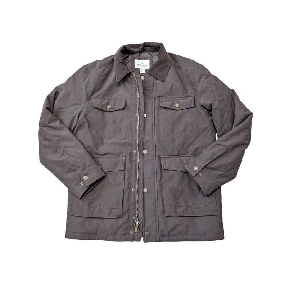 Rainforest Oxford Men's Medium, Brown, Zip Up Canvas Coat, Lined Barn Jacket